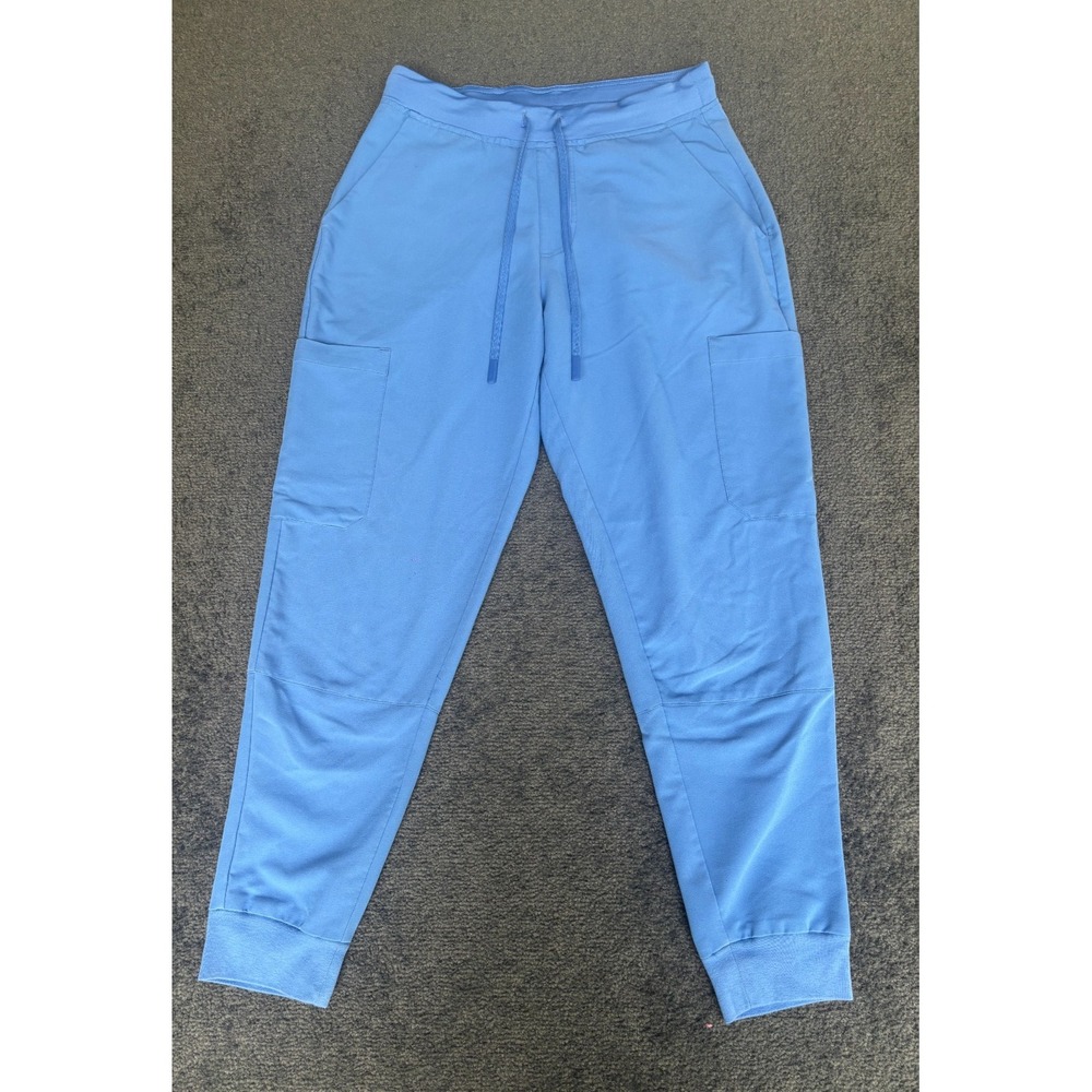 Mandala Women Scrub Bottom Small Blue Jogger  Drawstring Slash Pockets
